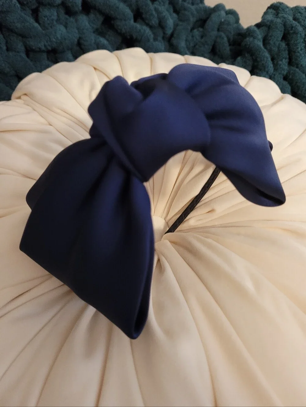 Free People Navy Bow Headband